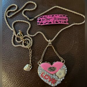 Betsey Johnson LOVE Heart Necklace